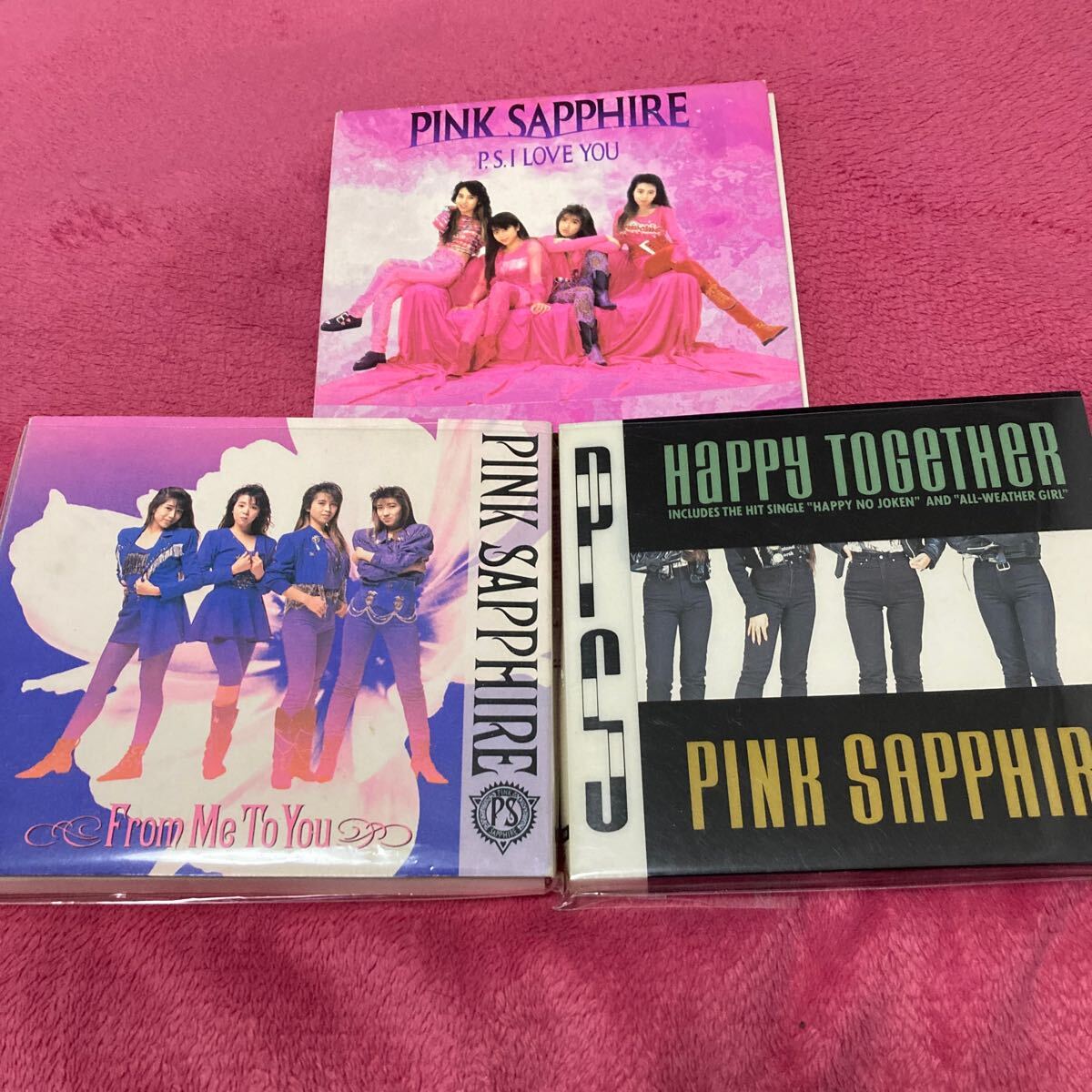 ＰＩＮＫ ＳＡＰＰＨＩＲＥ／ Ｐ．Ｓ．ＩＬＯＶＥ・From Me To You・Happy Together 初回盤3枚セット_画像1