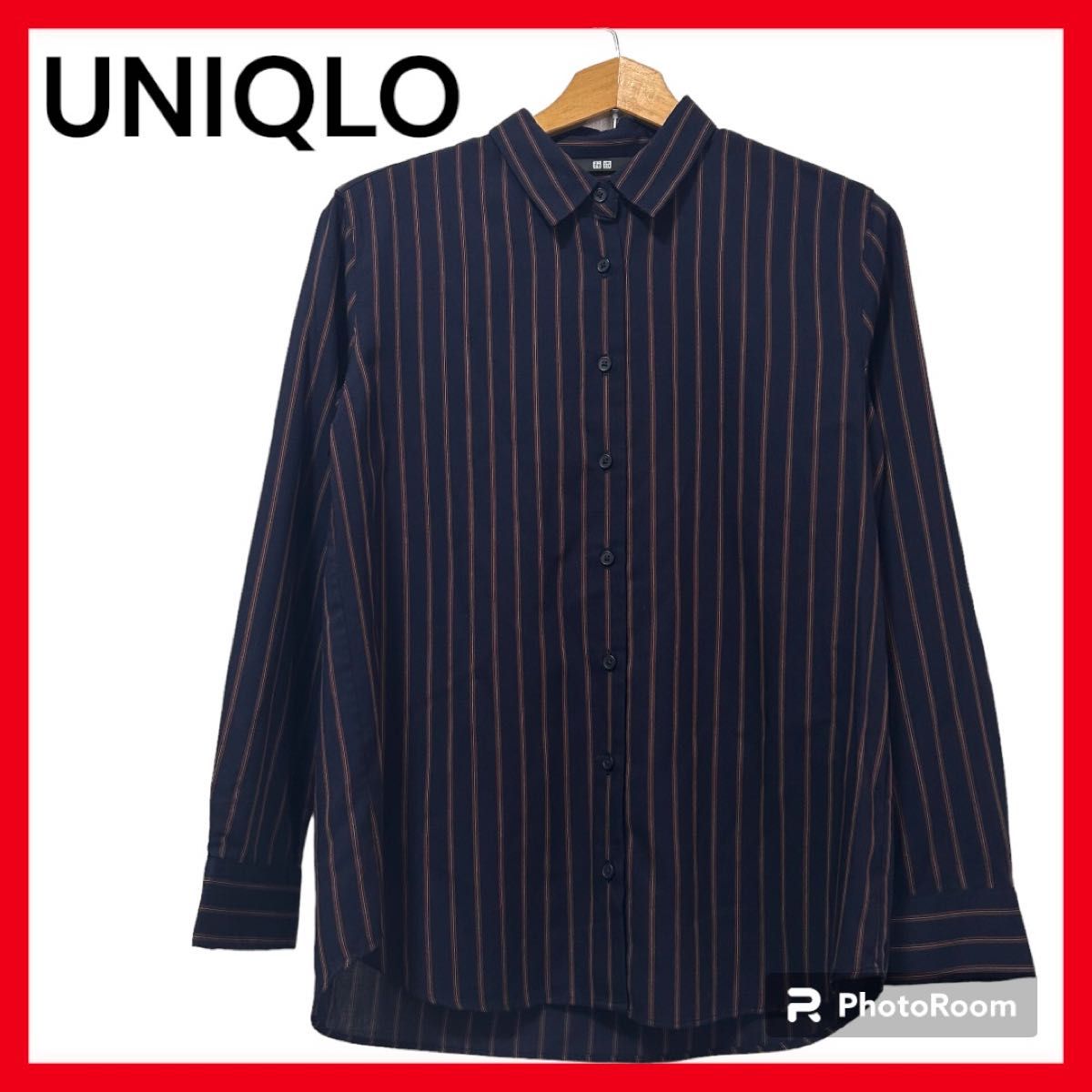 UNIQLO ユニクロ　 長袖シャツ ストライプ柄 長袖 ワイシャツ トップス