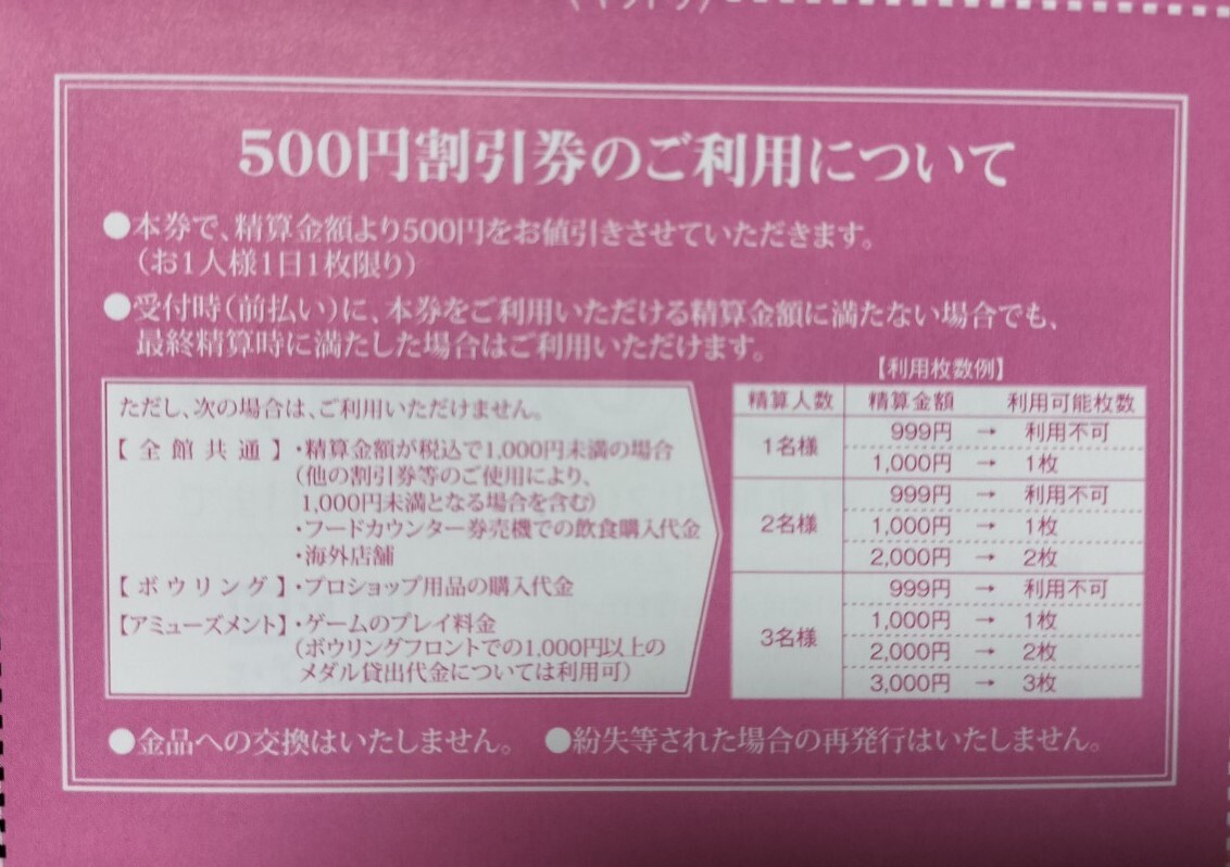 [ бесплатная доставка ] раунд one акционер пригласительный билет ( Club участник входить . талон ×1 листов 500 иен льготный билет ×3 листов боулинг .. пригласительный билет ×1 листов )2024 год 10 месяц 15 до дня 