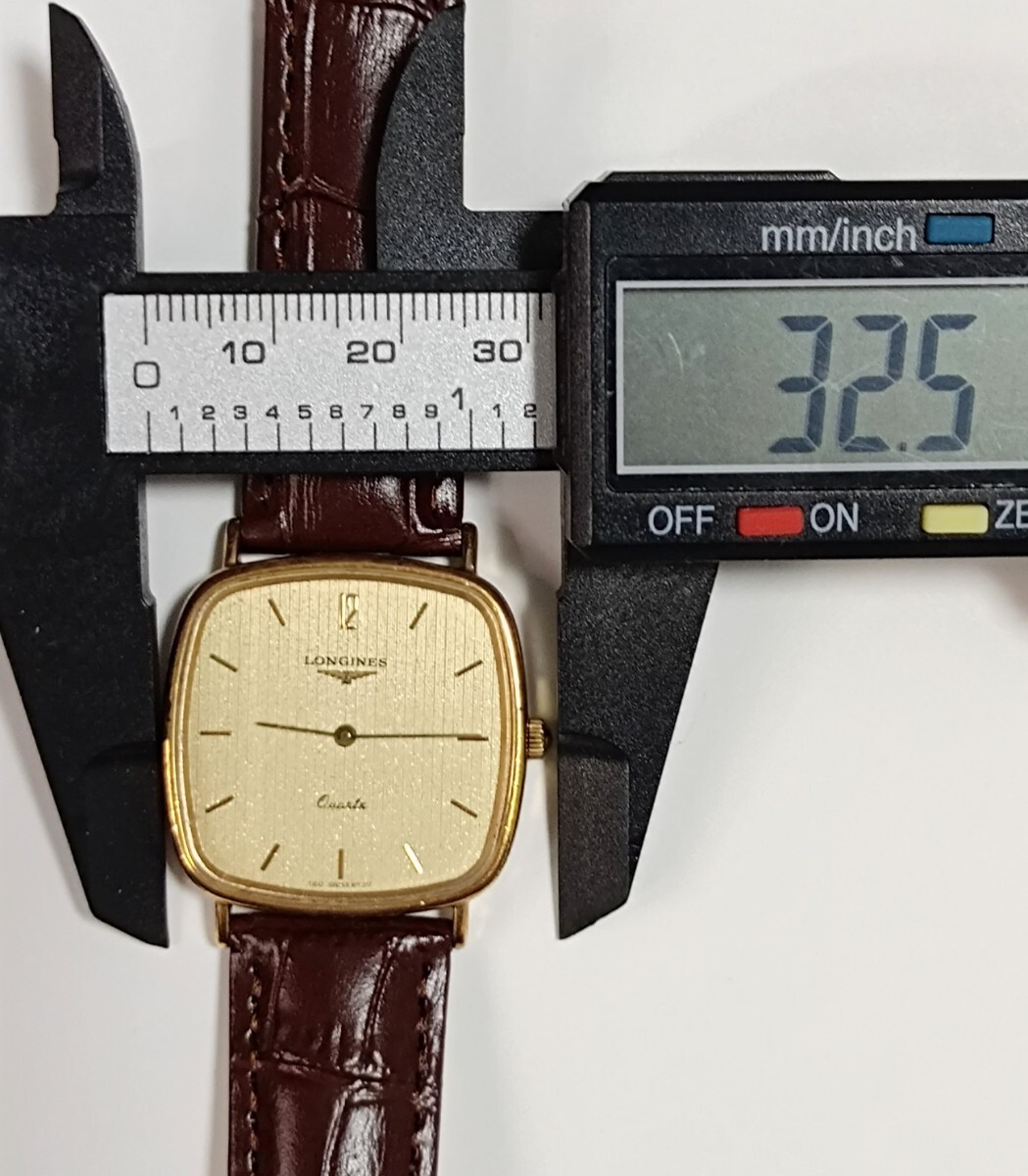 稼働品 ロンジン メンズ腕時計 ゴールド文字盤 新品電池 LONGINESの画像7
