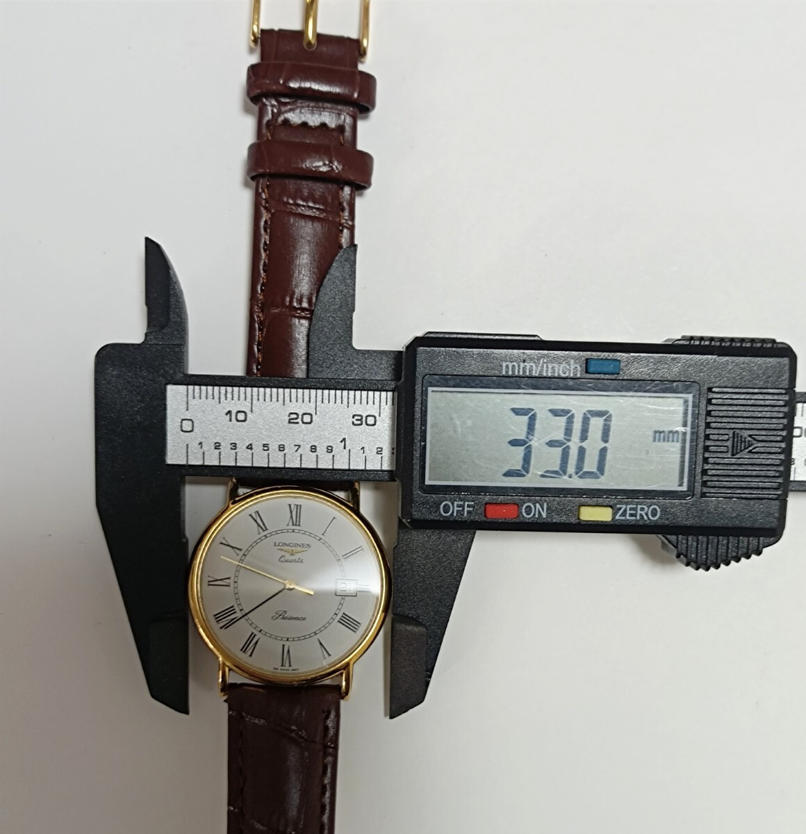 美品 稼働品 ロンジン メンズ腕時計 白色ローマ数字文字盤 新品電池 LONGINES_画像9