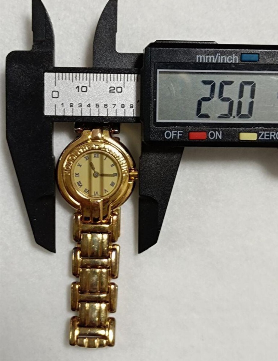 稼働品 RODOLPHE by LONGINES レディース腕時計 ゴールドローマ数字文字盤 新品電池 _画像8