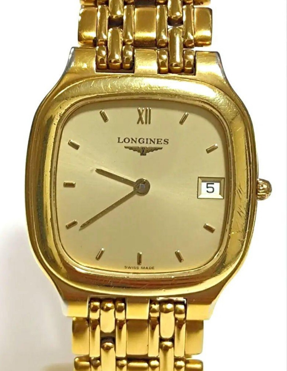 稼働品 ロンジン L7.648.2 メンズ腕時計 シャンパン色文字盤 二針 デイト付き新品電池 LONGINES_画像2