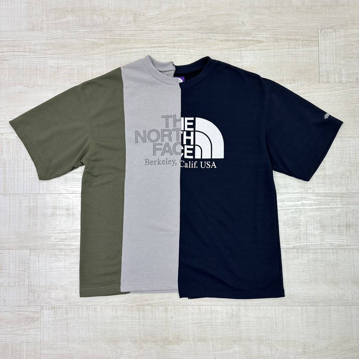 名作 THE NORTH FACE PURPLE LABEL ノースフェイス パープル レーベル Asymmetry Logo Tee アシンメトリー ロゴ Tシャツ NT3916N サイズ XLの画像1