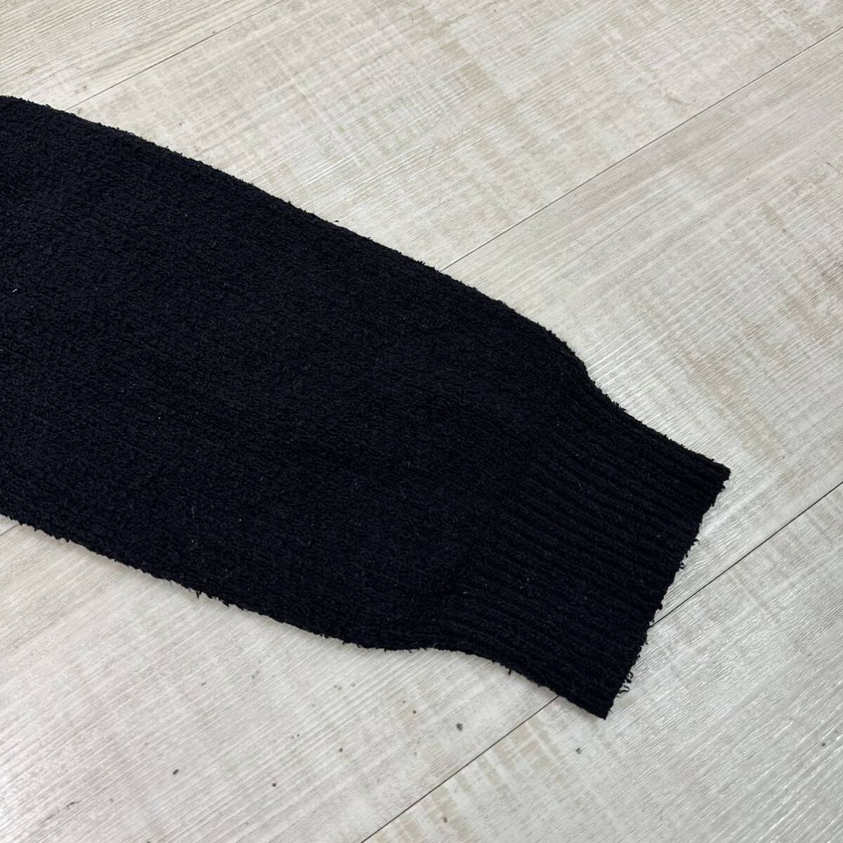 18ss 2018 UNUSED アンユーズド Crew Neck Stitch Silk Knit US1410 クルーネック ステッチ シルク ニット BLACK ブラック 系 サイズ 3_画像5