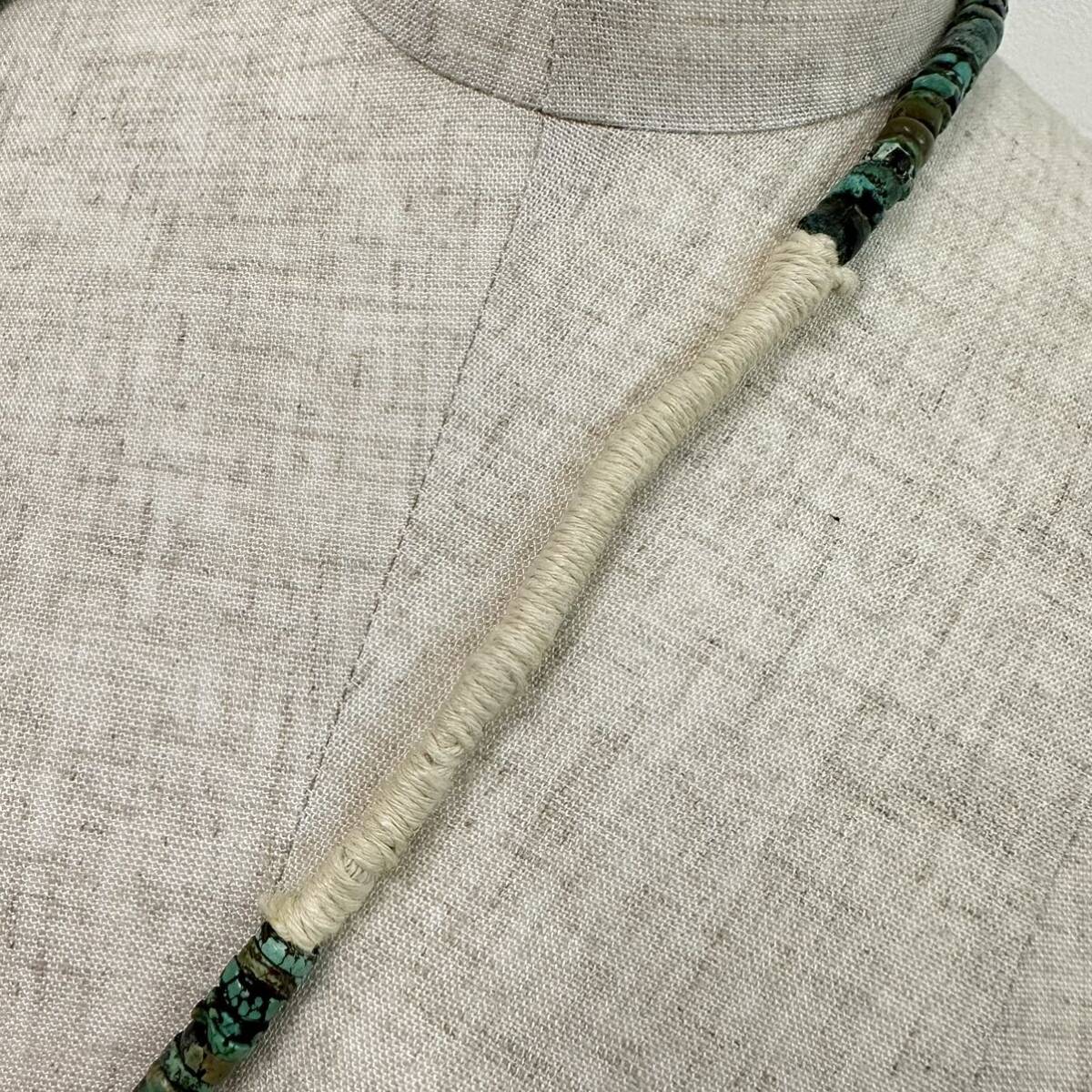 ターコイズ ネックレス TURQUOISE NECKLACE サイズ 内周り 78.5cm 位_画像6