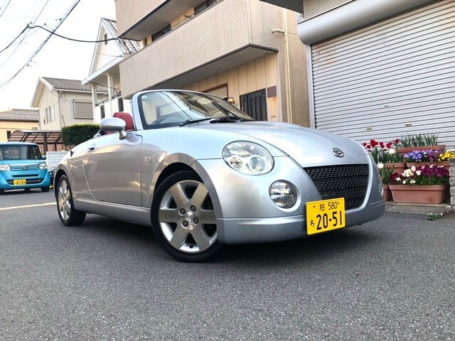 コペン車検取立てR8年4月★走行76500km★電動オープン動作OK★赤革インテリア/ナビ＆ワンセグ（走行中TV視聴OK）/シートヒーター★機関快調の画像1