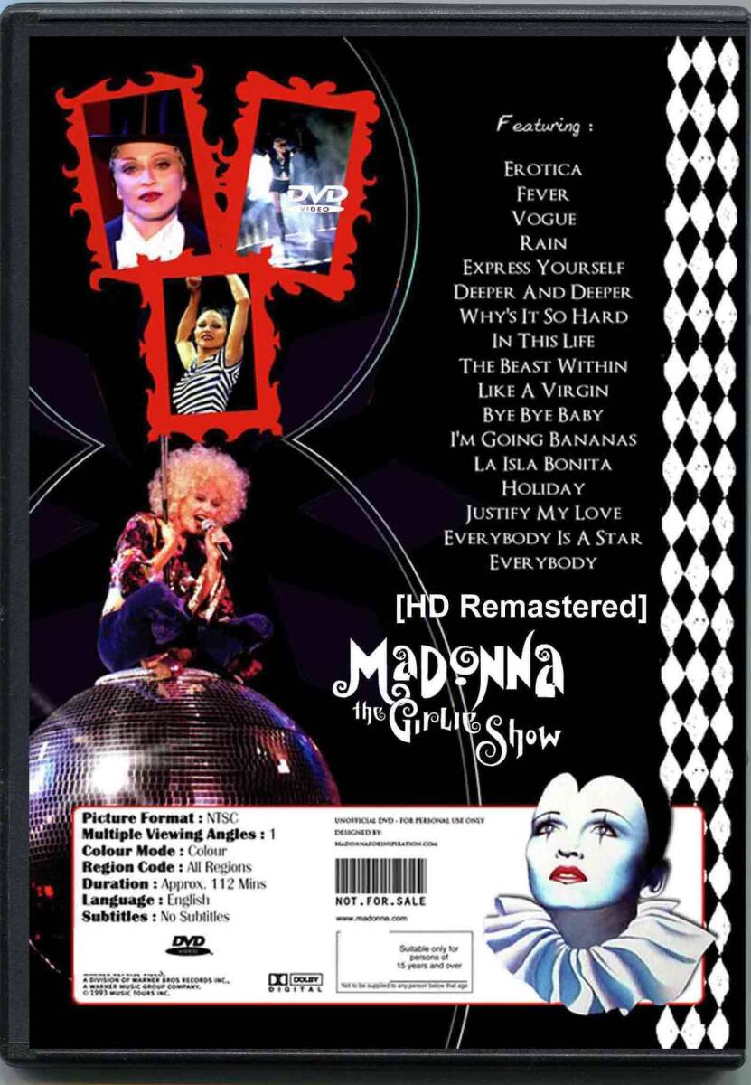 3 マドンナ 1993福岡 リマスター盤 Madonna DVD_画像2