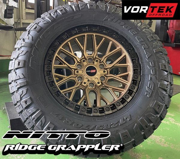 新品 VORTEK VRT608 17x9 シルバラード アバランチ シエラ 17インチマッドタイヤホイールセット NITTO RIDGE GRAPPLER 265/70R17 285/70R17_画像4