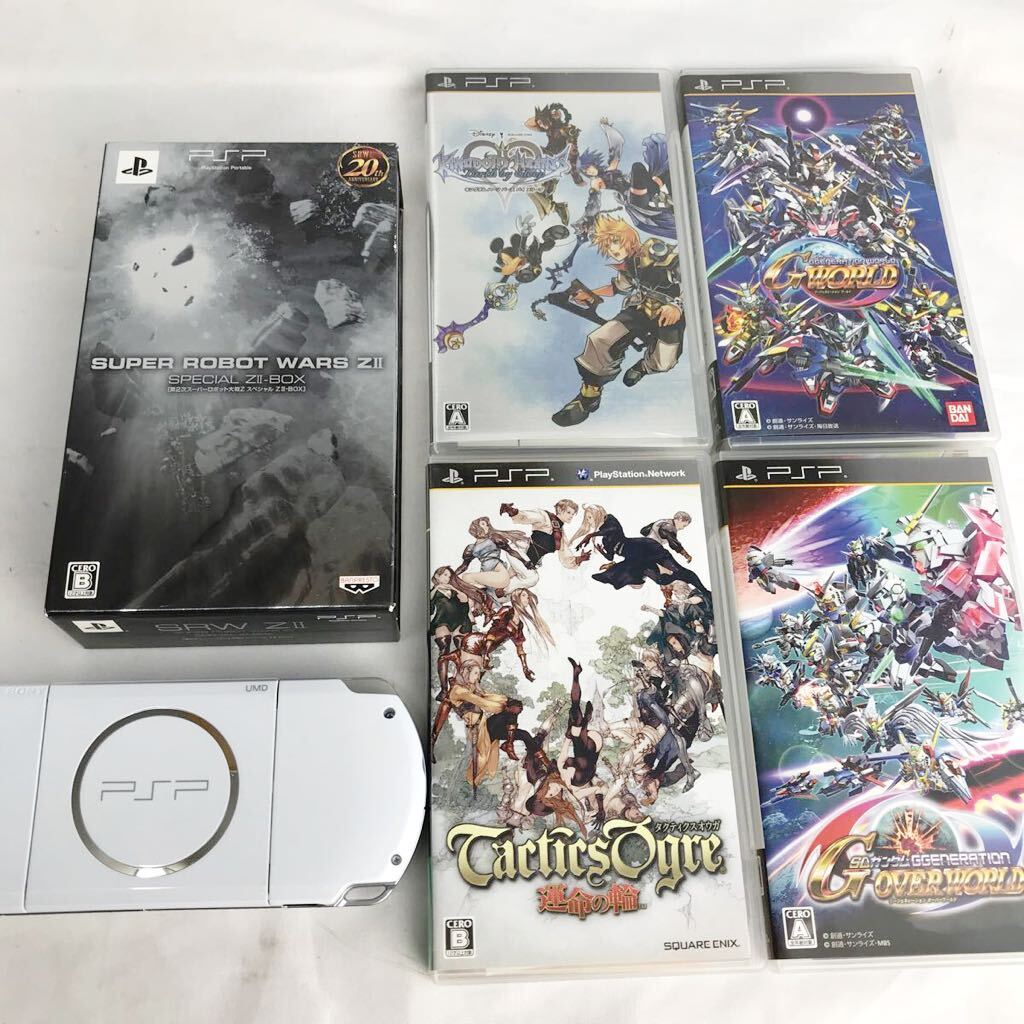 ★ PSP ソフト5個まとめ SONY PSP-3000 ガンダム、タクティクスオウガ、キングダムハーツ、スーパーロボット大戦の画像1