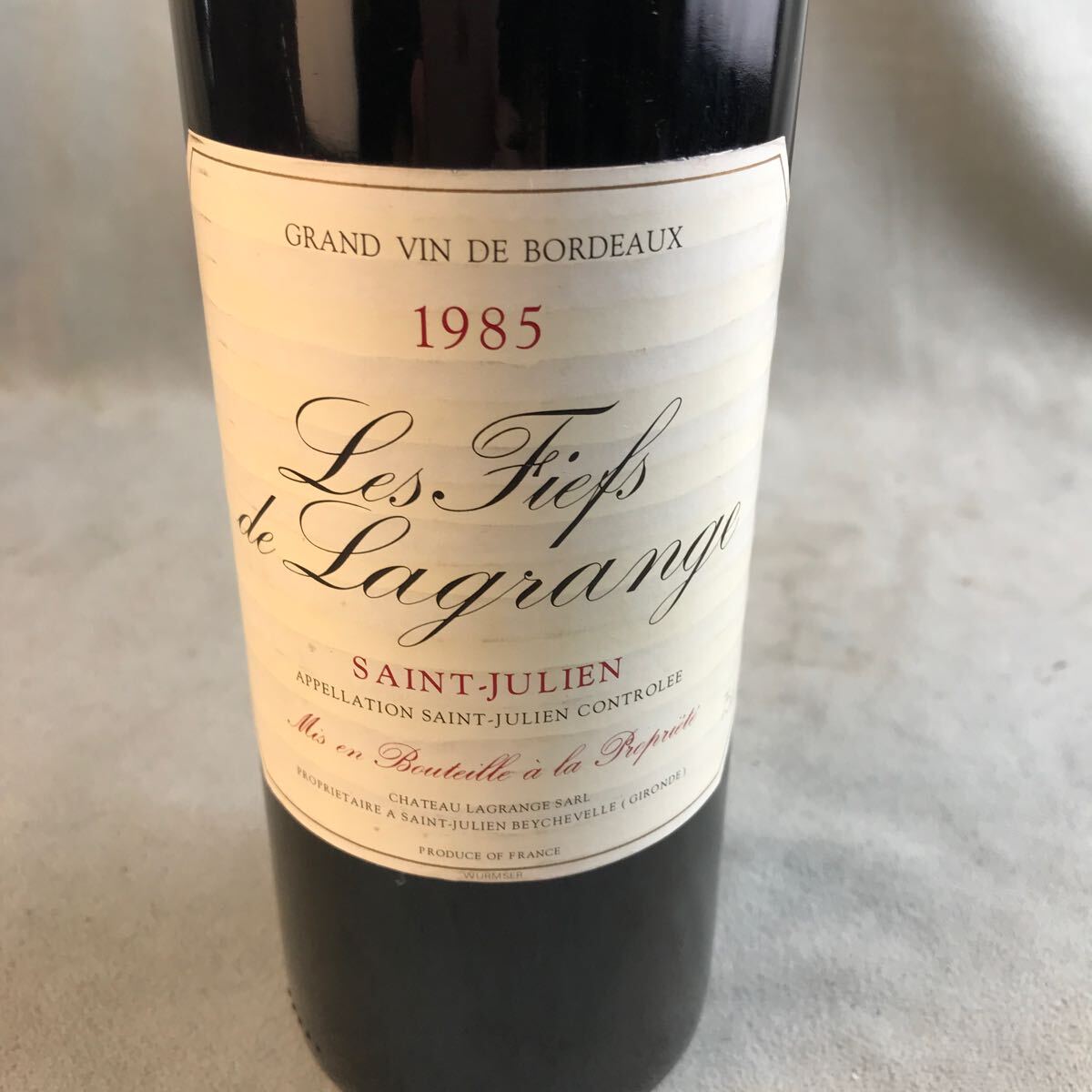 ○【未開栓】古酒 Les Fiefs Lagrang レ・フィエフ・ド・ラグランジュ 1985 ワイン 750ml の画像2