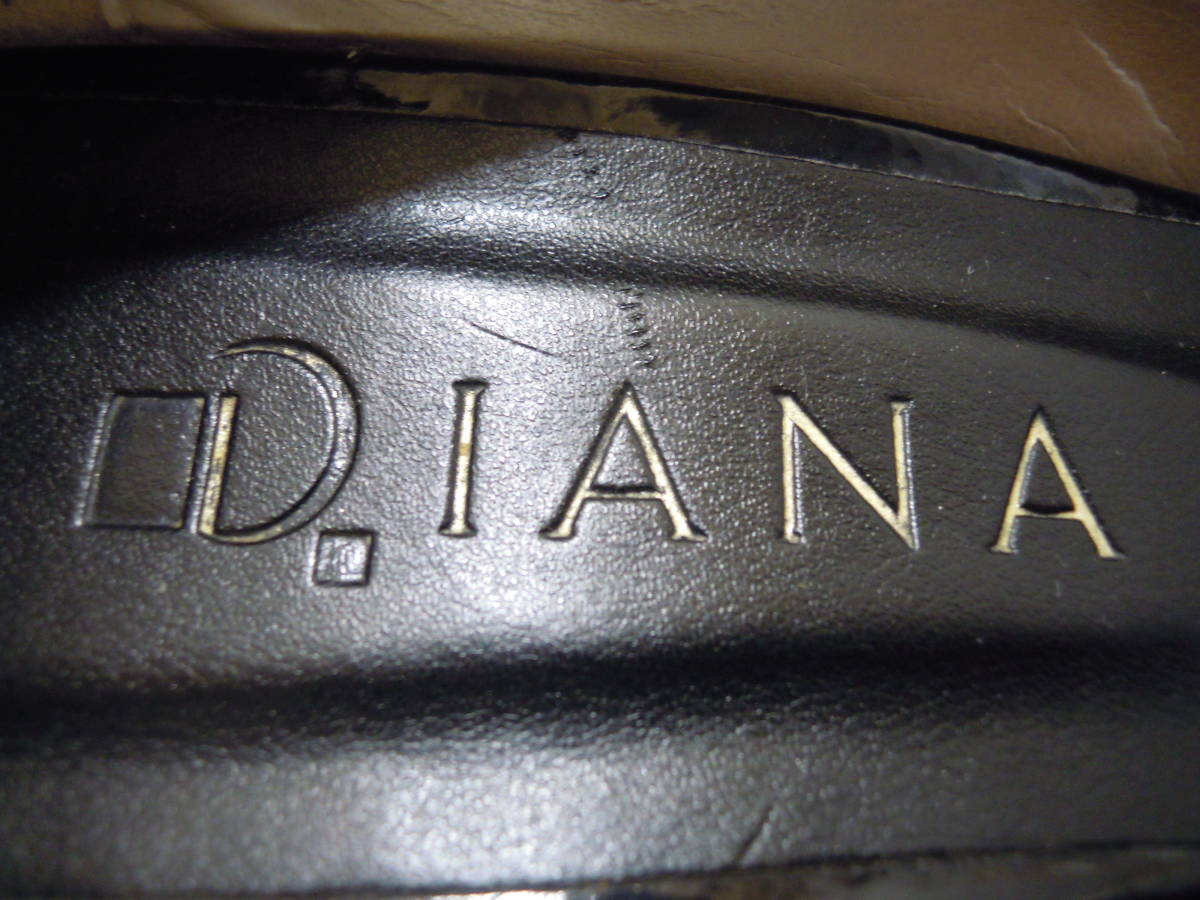 DIANA ダイアナ 本革 バックリボン レースパンプス サイズ24.0cm 日本製_画像9