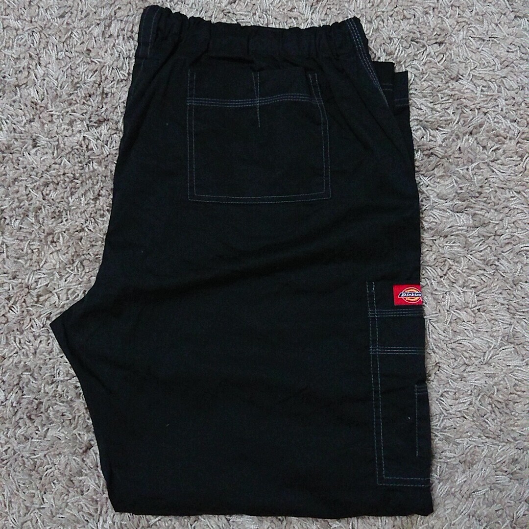 D008【Dickies/ディッキーズ】ワークパンツ　2XL　 ブラック系　８５７４５５_画像1