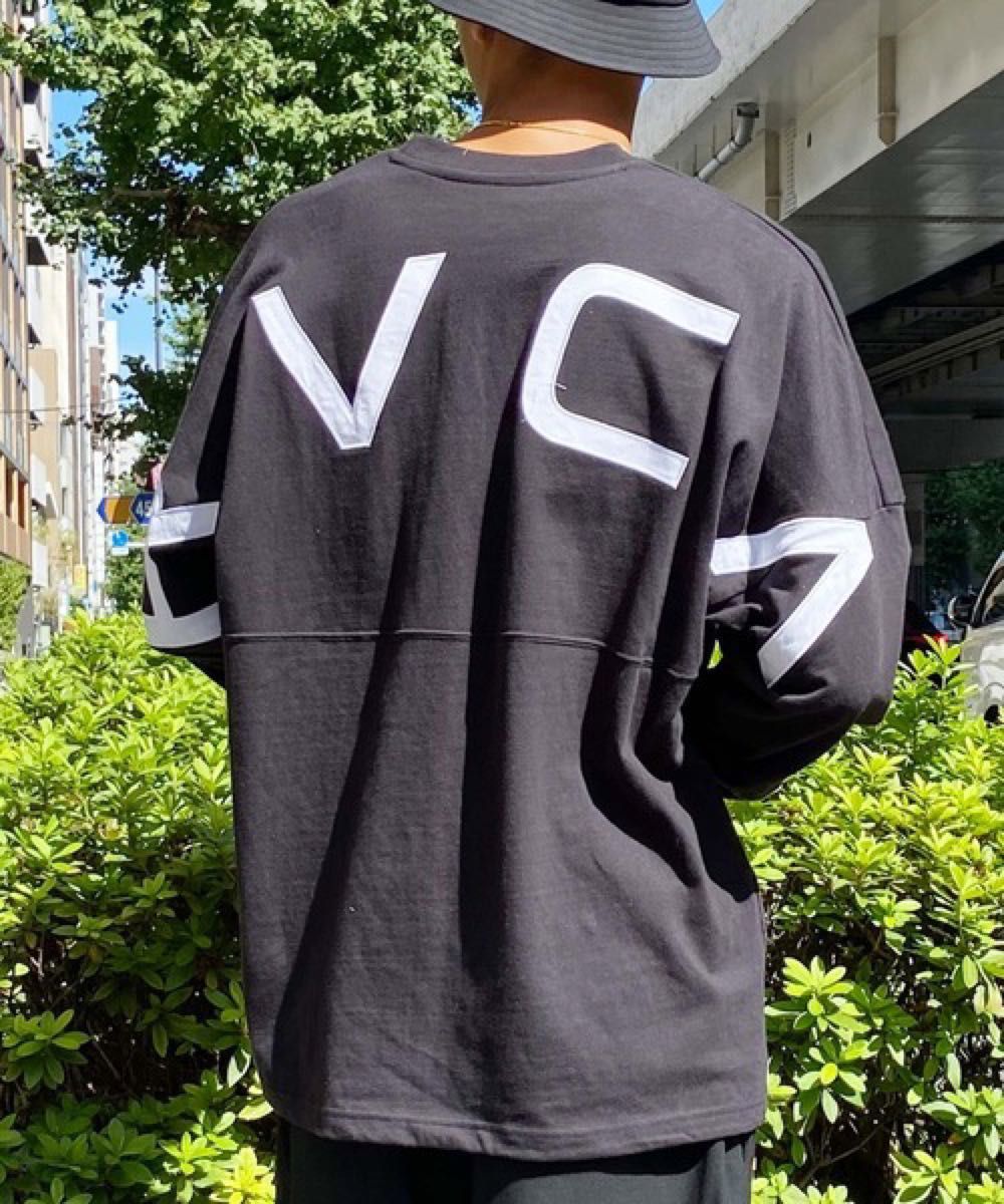 新品ワケあり RVCA ルーカ バック刺繍ロゴ 長袖 ロンＴ コットン100％ロングスリーブTシャツ 男女兼用 ブラック L