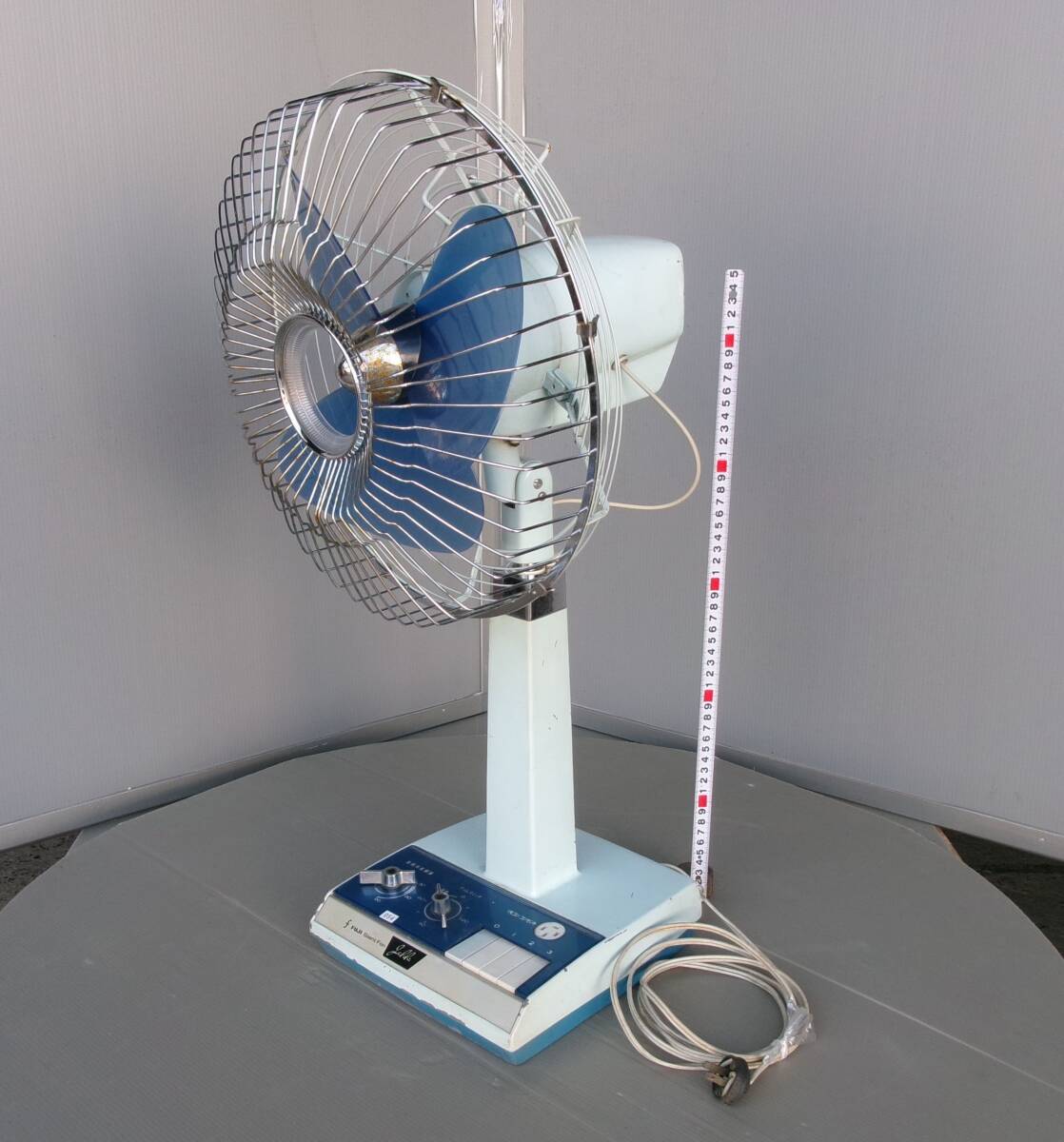 054■レトロ FUJI　SilentFan 扇風機　可動　広島■_画像1