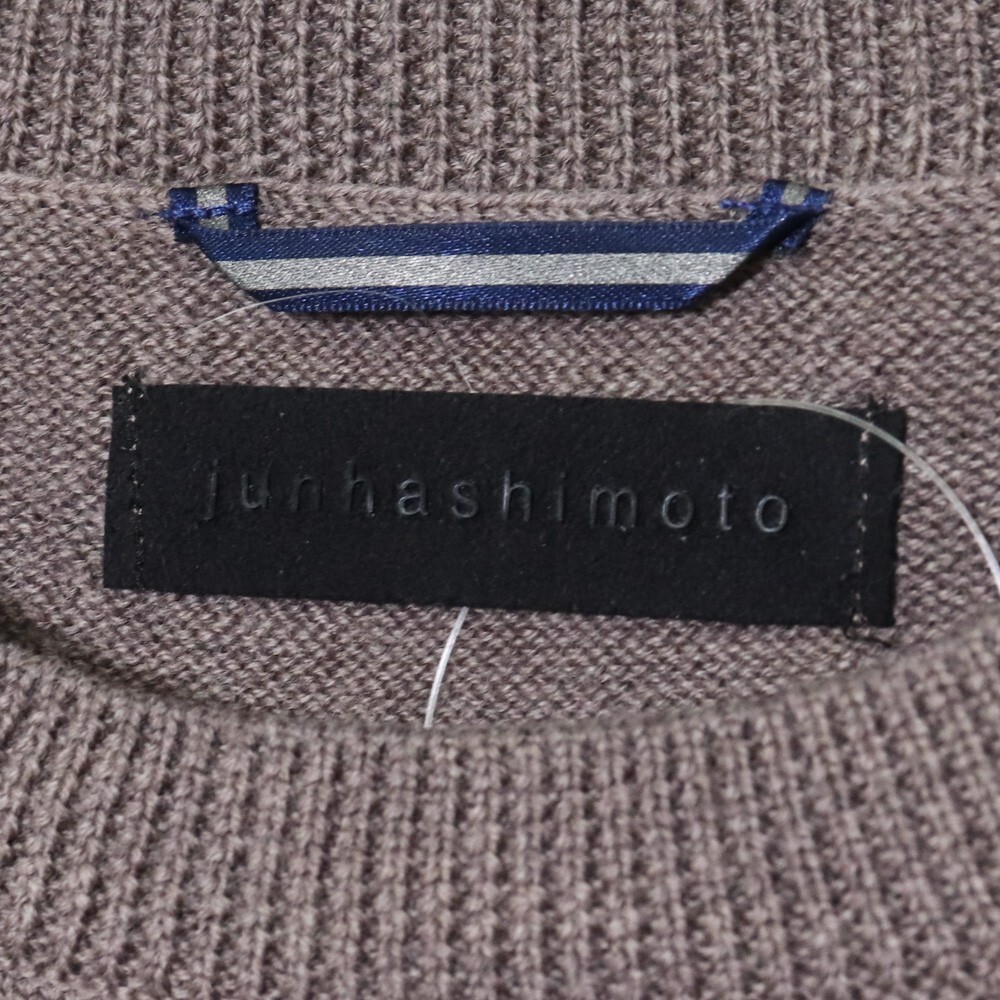 JUNHASHIMOTO 12GG CREWNECK KNIT サイズ5 ベージュ 1092220006 ジュンハシモト クルーネックニット セーター_画像4