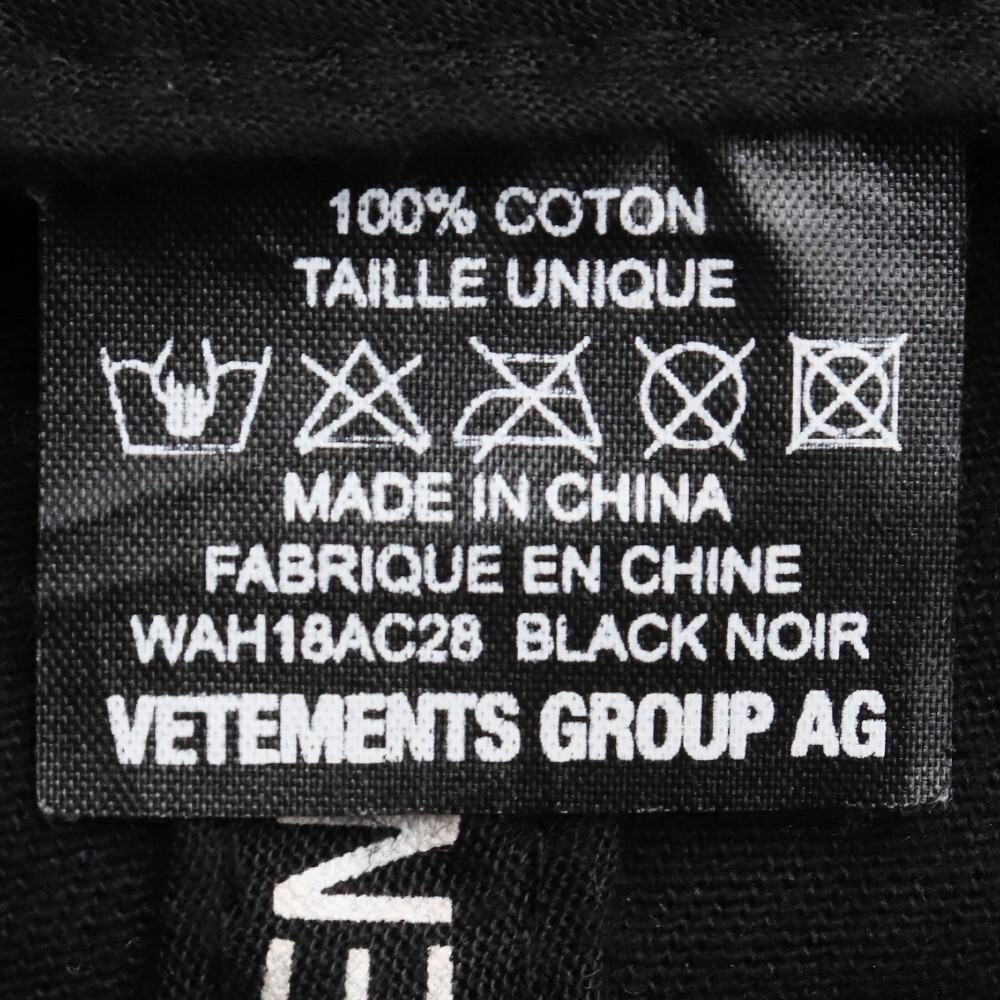 VETEMENTS GENETICALLY MODIFIED CAP FREEサイズ ブラック WAH18AC28 ヴェトモン 刺繍 キャップ スナップバック_画像8