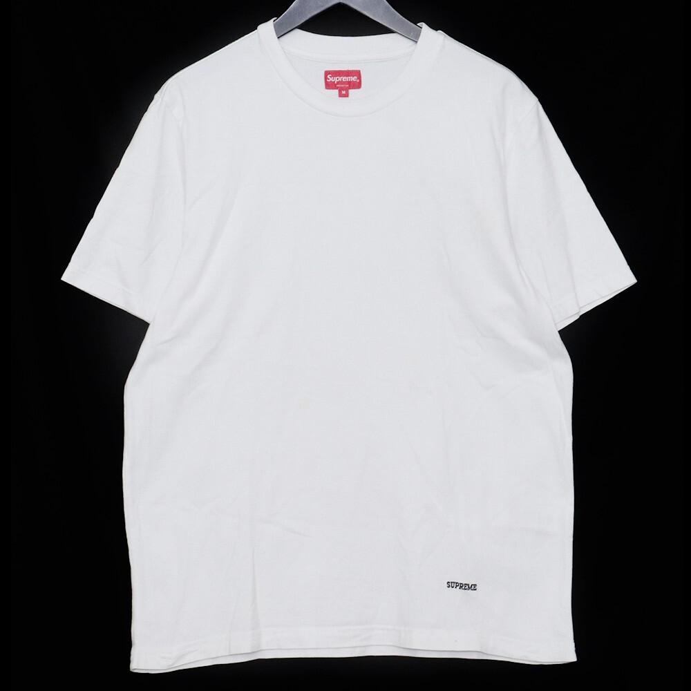 SUPREME S/S TEE Mサイズ ホワイト シュプリーム ロゴTシャツ 半袖カットソー 裾の画像1