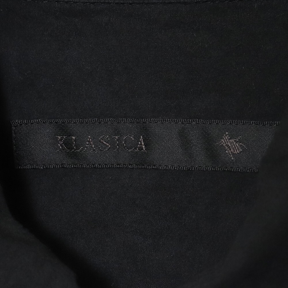 KLASICA Long Tail Open Collar Shirts サイズ2 ブラック SH-041 クラシカ ロングテールオープンカラー半袖シャツ_画像4