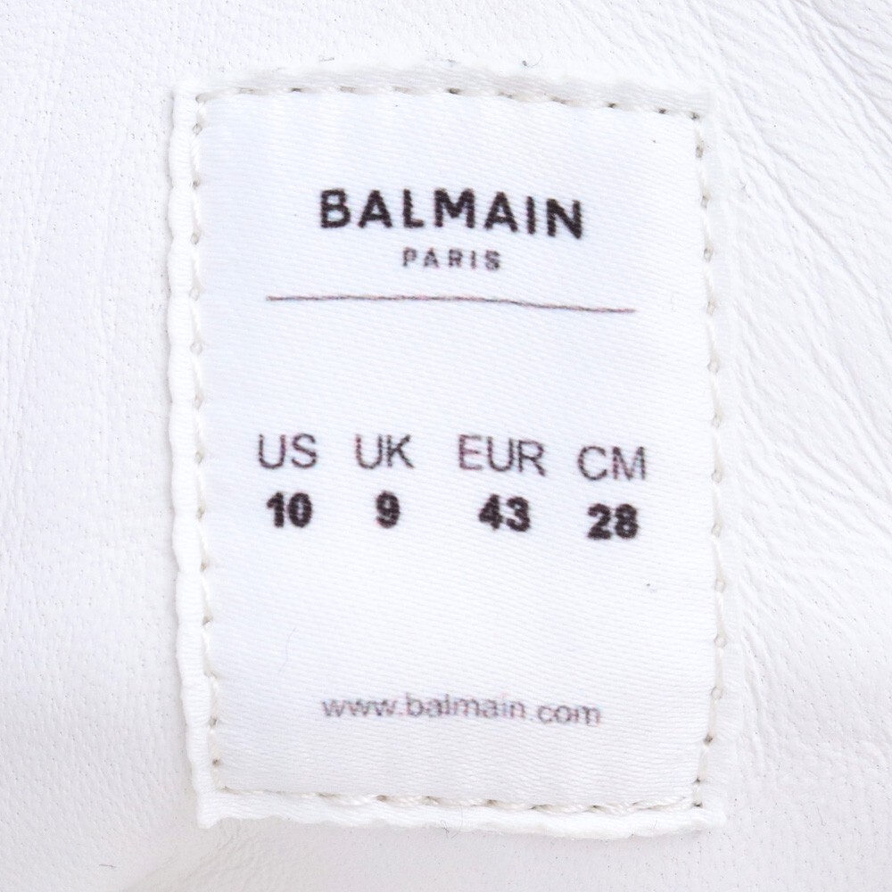 28cm BALMAIN гладкий кожа B-Court спортивные туфли размер 43 GAB AM0VI288LTRB Balmain B пальто smooth leather trainers