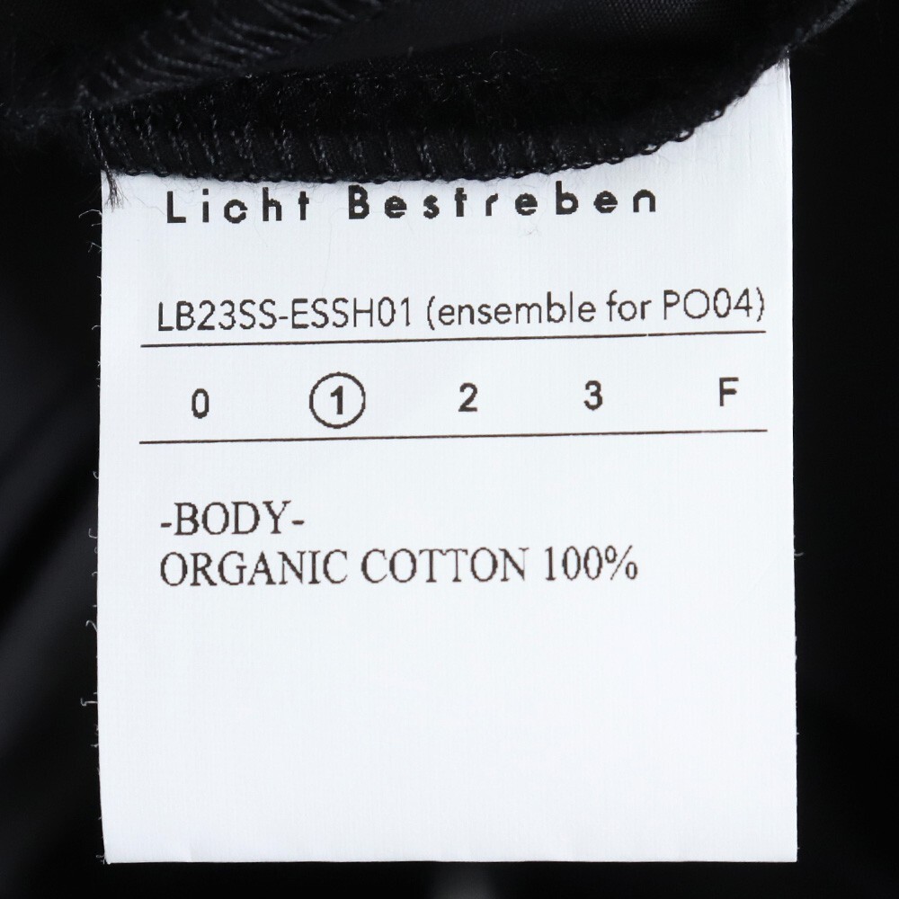 LICHT BESTREBEN シャツベスト サイズ1 ブラック LB23SS- ESSH01 リヒト ベシュトレーベン ノーカラー ジレ_画像5