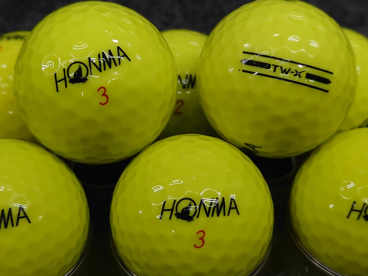 ★最高級★A級★HONMA本間ホンマ TW-X '21 イエロー 24球セット ゴルフボール★ロストボールの画像1
