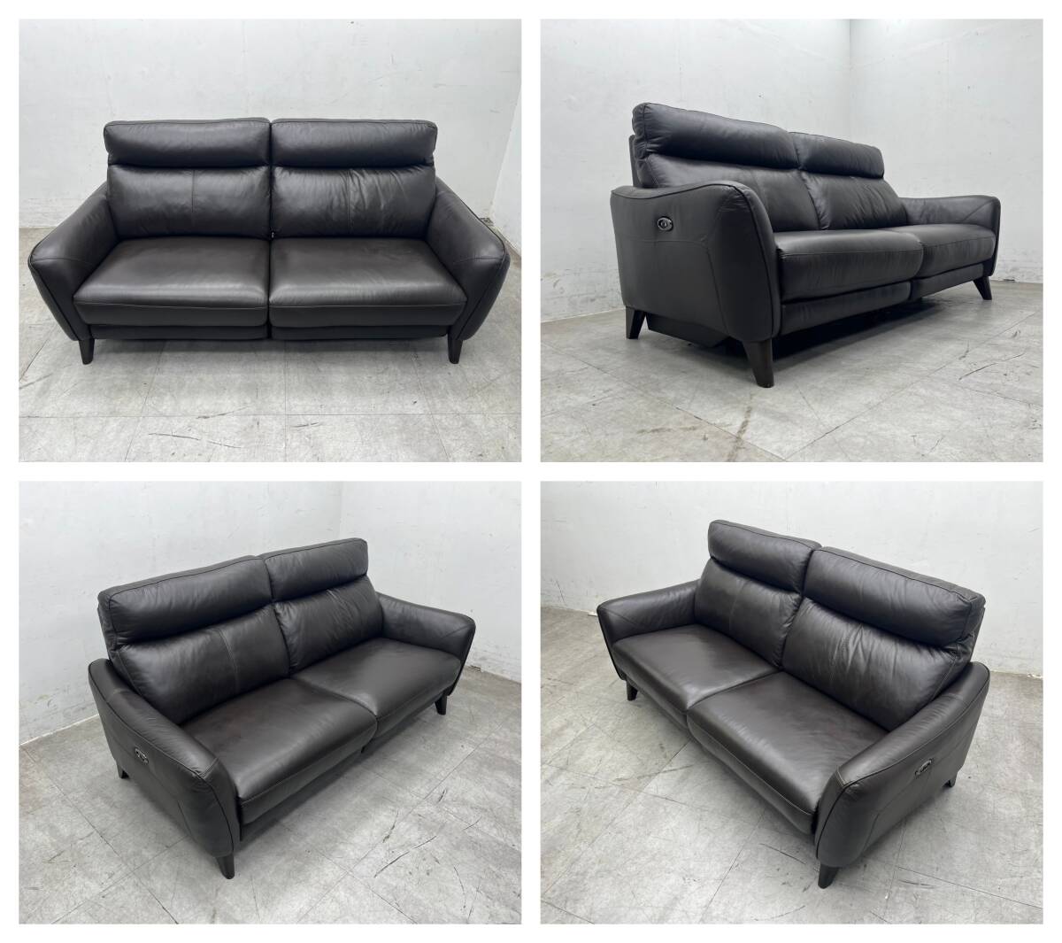 T5102* exhibition ultimate beautiful goods *nitoli* original leather * electric reclining sofa *2 seater . sofa 