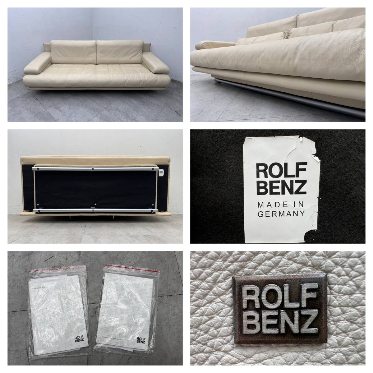 T5097☆美品☆ROLF BENZ☆ロルフベンツ☆220万円☆6500☆総革☆3PSOFA☆の画像4