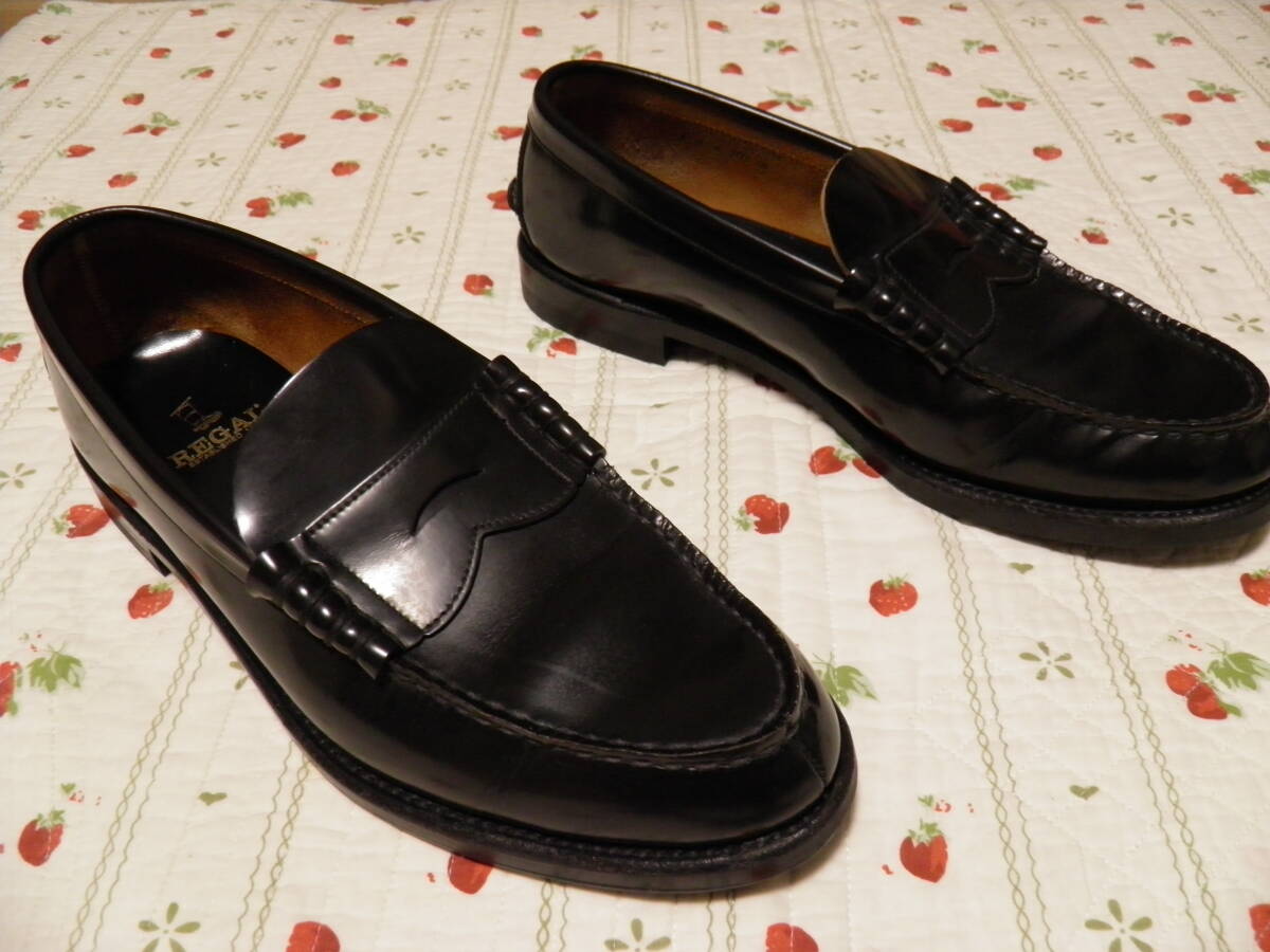  as good as new big size Reagal men's coin Loafer 28 black business shoes REGAL