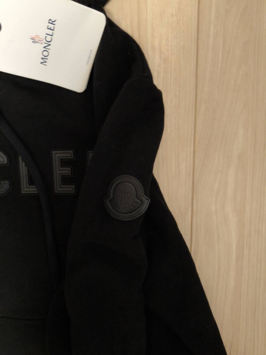 2024年購入新品タグ付 MONCLER モンクレール パーカー フーディー スウェットシャツ L 黒 ブラック 新宿伊勢丹メンズ館購入 24SSの画像9