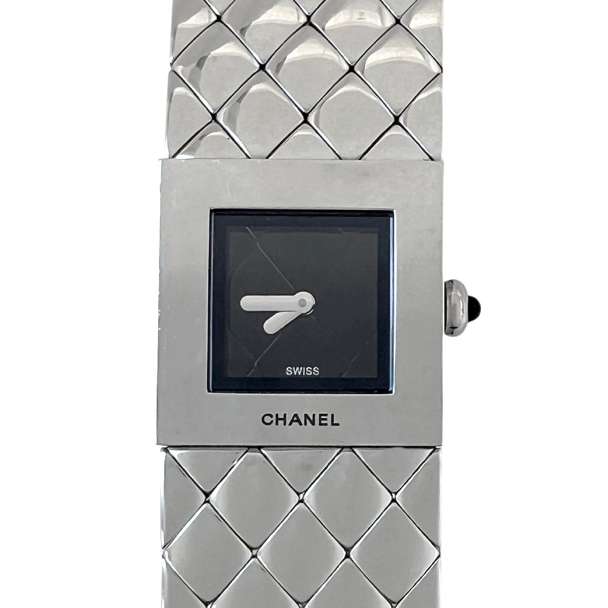 CHANEL　シャネル　時計　ウォッチ　マトラッセ　レディース　クォーツ　SS　黒文字盤　_画像1