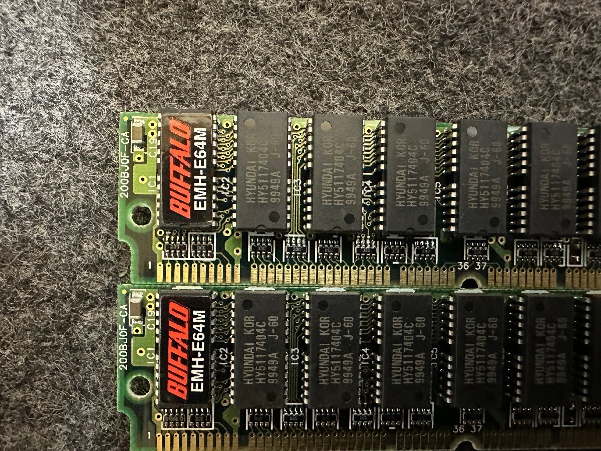 【送ゆうパケ250円】BUFFALO EMH-E64M 32MB ECC EDO SIMMx2枚 合計64MBの画像3