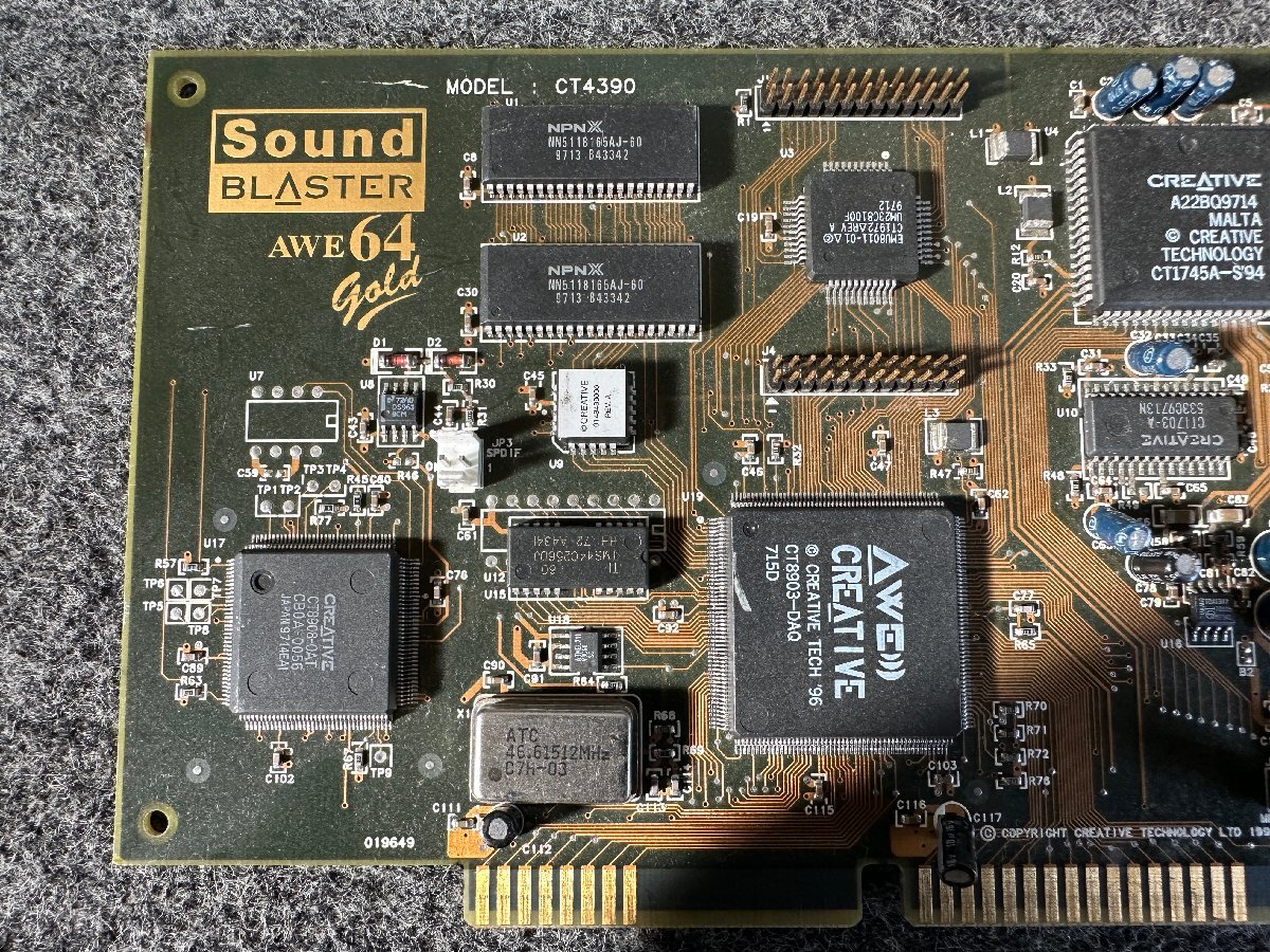 【送ゆうパケ250円】Creative Labs　Sound Blaster AWE64 Gold CT4390　ISAバス用サウンドボード ※未チェック