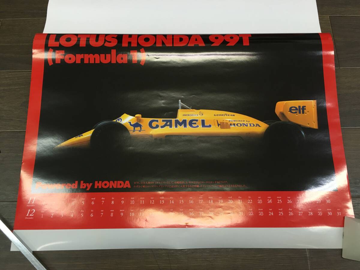 0417-101☆ARTofSpirits アートオブスピリッツ PoweredbyHONDA ホンダ カレンダー 1996年 モータースポーツ 当時物 約52×40cmの画像7