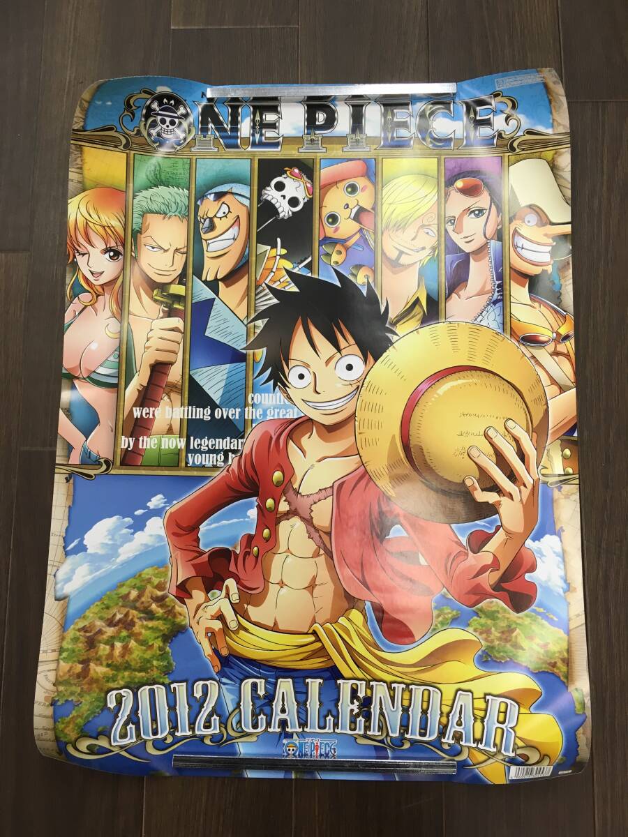 0422-109☆ワンピース ONE PIECE カレンダー ポスター 2012年 7枚セット 当時物 約42×53cm