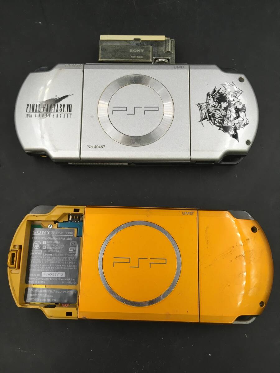 KT0425-110☆ジャンク SONY PSP PlayStationPortable 本体 まとめて ソフト 2点まとめて ゲーム 通電・動作未確認 の画像3