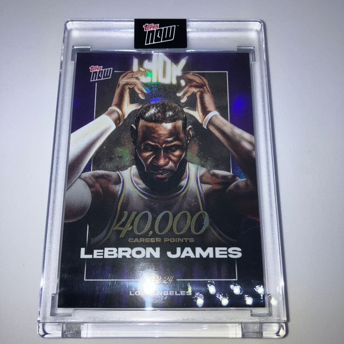 TOPPS NOW LeBron James 40000CAREER POINTS LosAngels Lakers_画像1