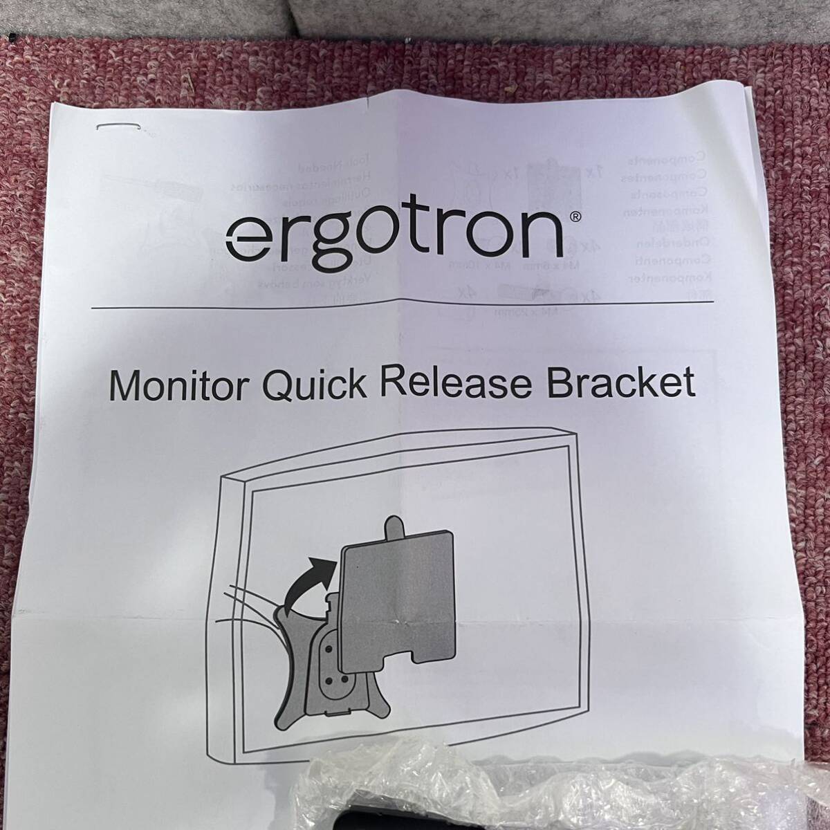 [200386]ERGOTRON L goto long quick release держатель 15.9kg до VESA стандарт соответствует монитор установка металлические принадлежности 