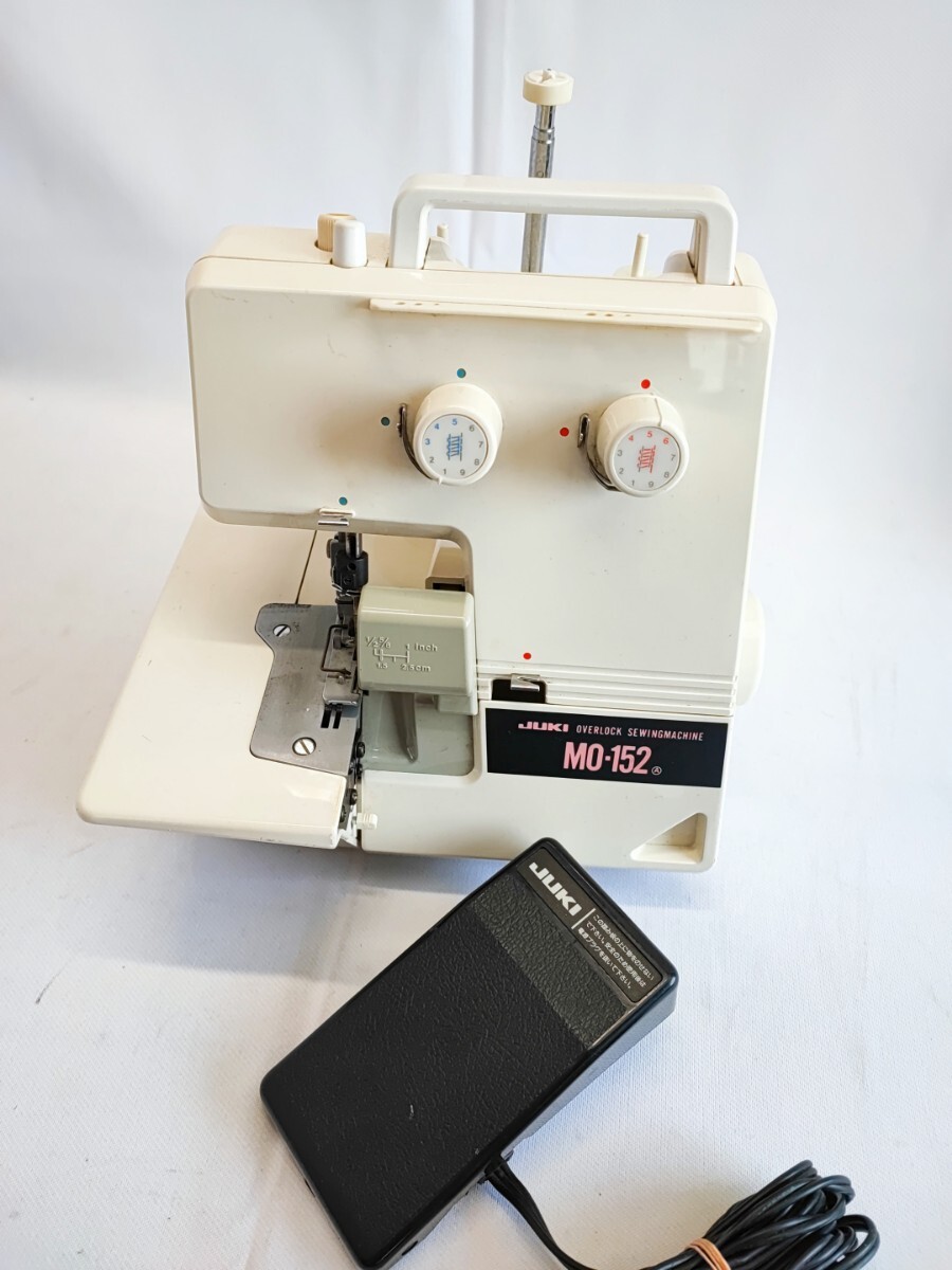 JUKI MO-152 ロックミシン ミシン ジューキ ハンドクラフト 手芸 OVERLOCK SEWINGMACHINE 当時物 コレクション アンティーク(041905)_画像1