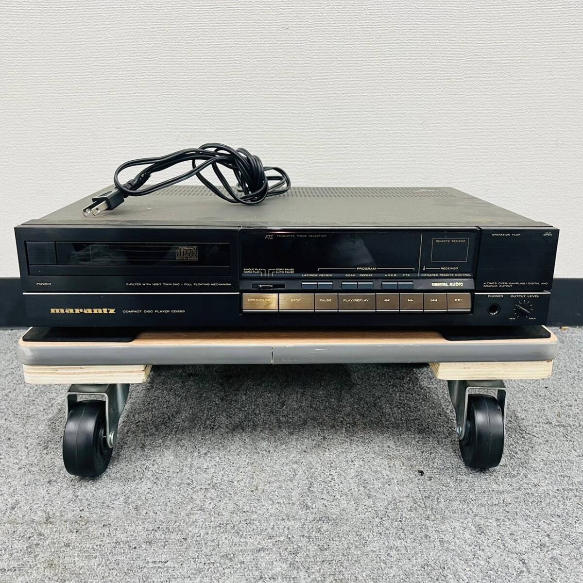 D244-Z15-97 ｍarantz マランツ COMPACT DISC PLAYER コンパクトディスクプレーヤー CD650 本体 通電確認済み 電源コード付き ブラック ②の画像1