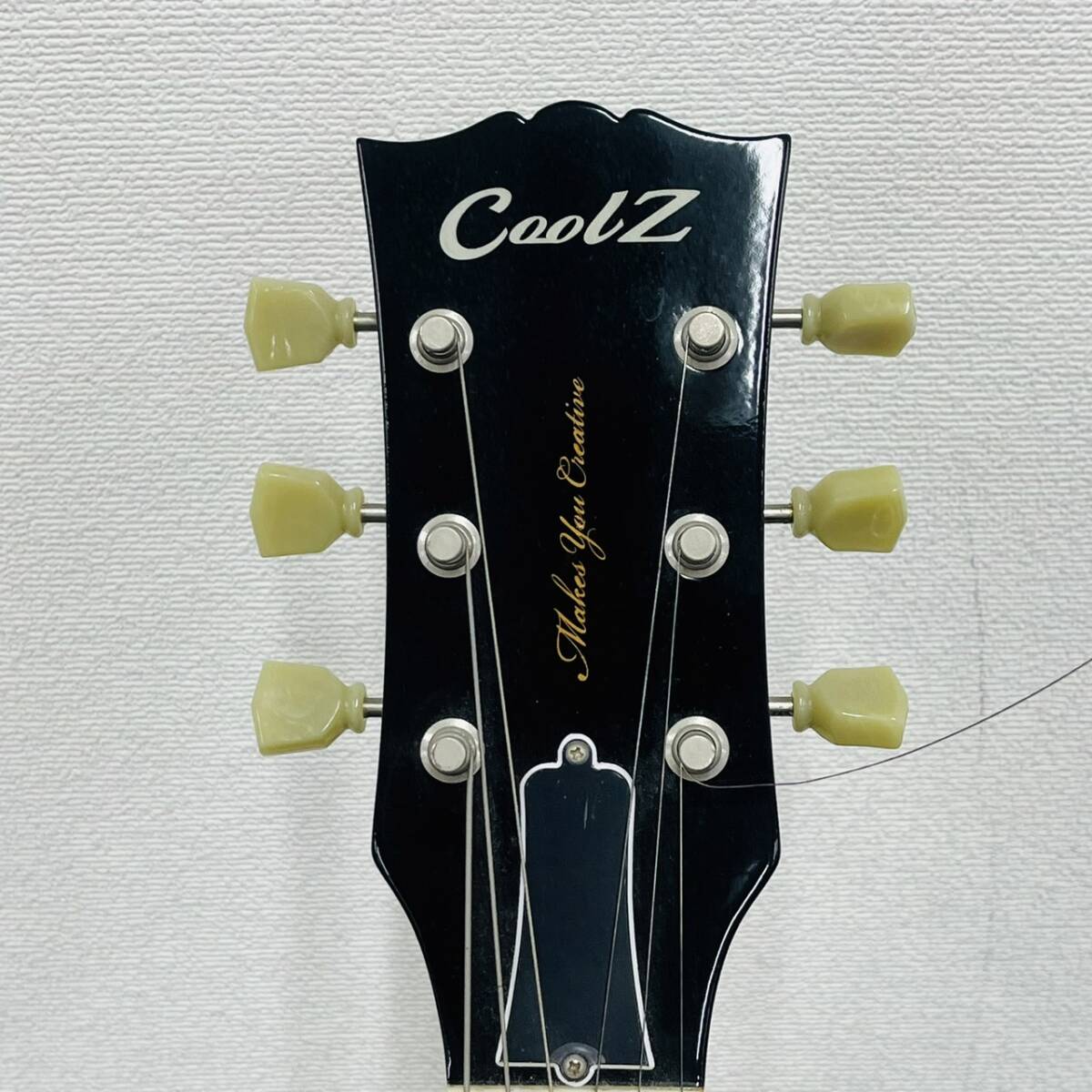 G215-Z1-1310 CoolZ クールZ E180198 エレキギター 本体 通電/簡単な音出し確認済み ソフトケース付 日本製 レッドカラー ギター 弦楽器 ②の画像7