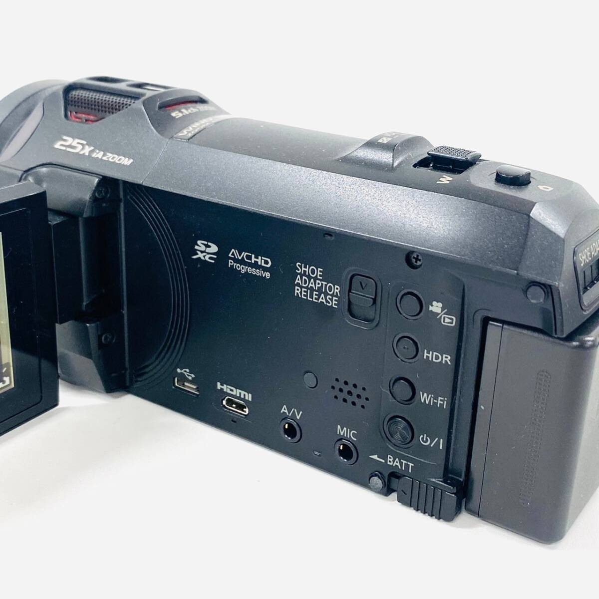 H636-Z15C-31 Panasonic パナソニック HC-VX985M 4K ビデオカメラ ブラック 通電確認済み 付属品有り 映像機器 ④の画像4