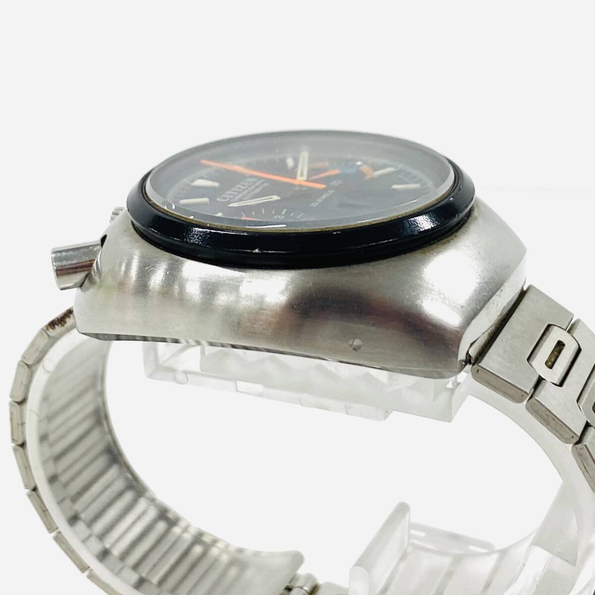 D654-Z1-1237 * CITIZEN Citizen Challenge timer tsuno chronograph self-winding watch operation 3 hands men's wristwatch 4-901053 clock watch ④