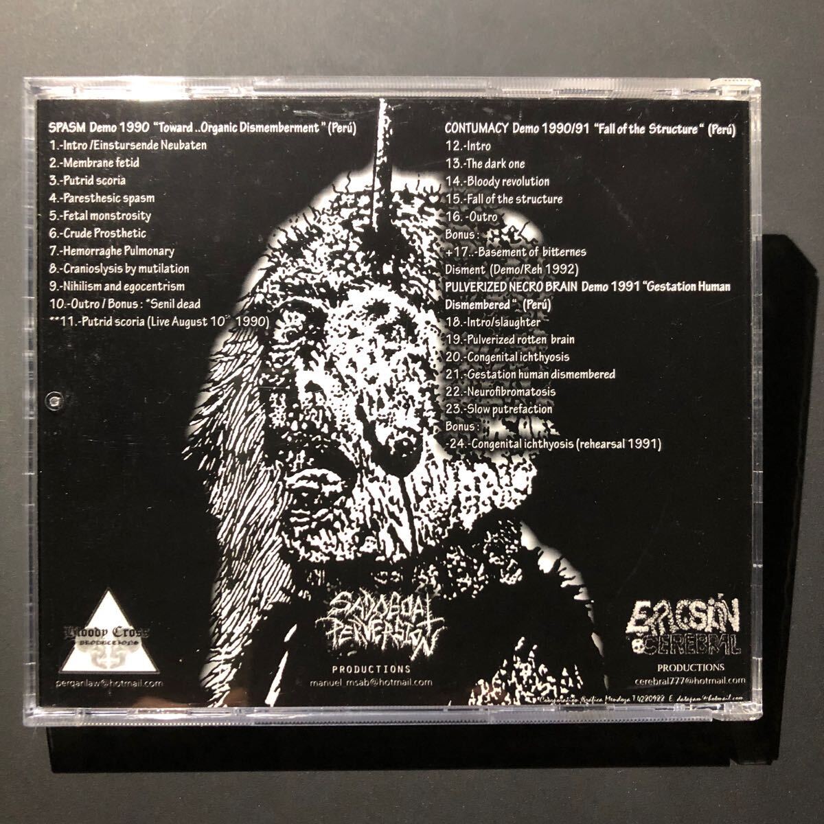 SPASM / CONTUMACY / PULVERIZED NECRO BRAIN - Rebirth Of The Ancient Corpses【CD】デスメタル グラインド death grind goreの画像2
