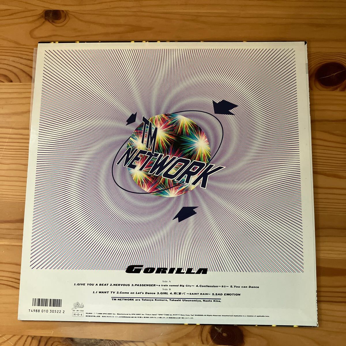TM NETWORK CAROL,GORILLA LPセット レコードの画像6