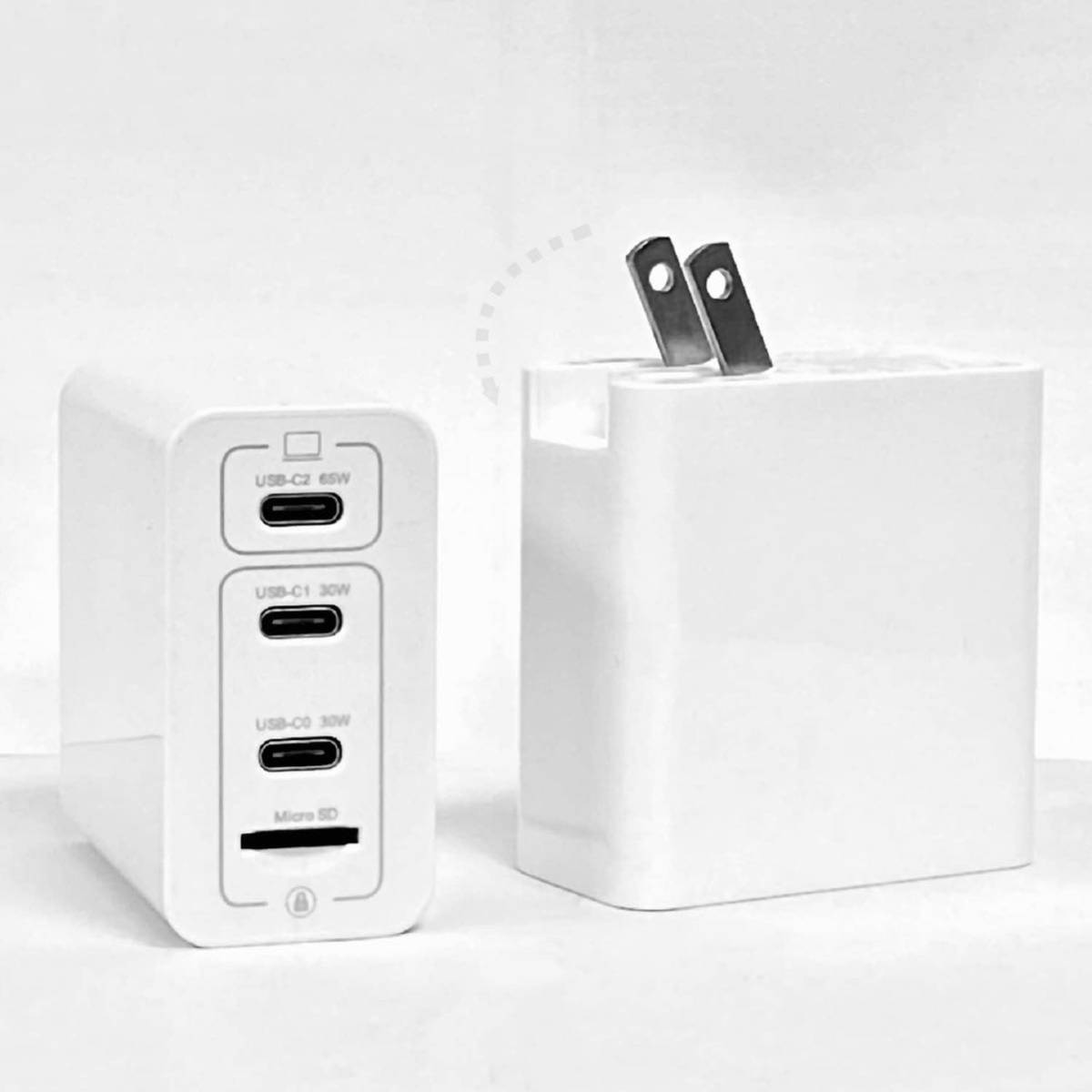 【新品 未使用 送料無料 ケーブル付】MemCatcher Pro Apple 公式 MFi認証 充電器 65W GaN PD 急速充電 USB-C 3ポートの画像2