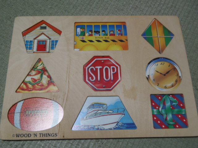 *WOOD\'N THINGS USA wooden puzzle 4 kind beautiful goods *