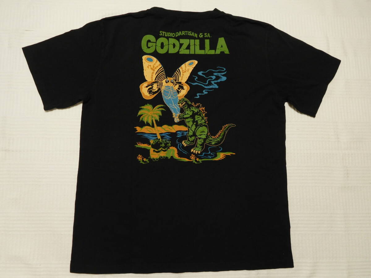  regular price 7300 jpy + tax *STUDIO D\'ARTISAN stereo . Dio daruchi The n Godzilla collaboration T-shirt *GZ-004*SIZE XL black with defect 