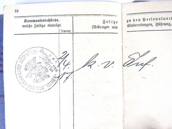 第一次世界大戦中実物 ドイツ軍 軍隊手帳 ミリタリーパック_画像8