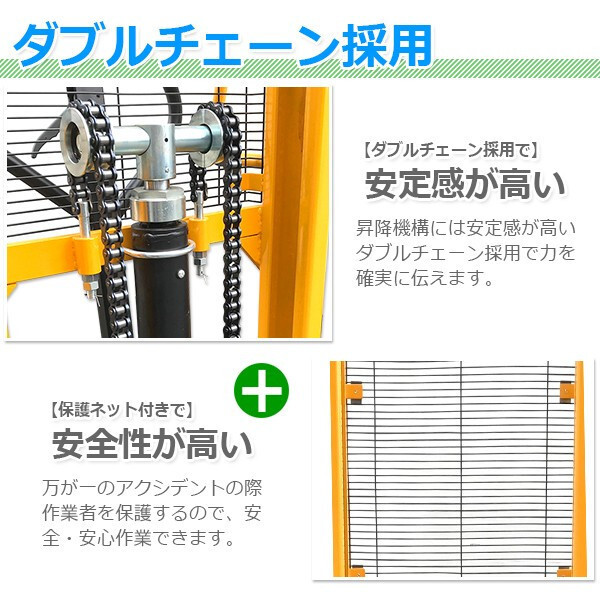 ★感謝セール【パレットチャーター便】★爪幅調整可能なフォークリフト 低床タイプ 油圧手動兼 最大積載2000kg ハンドフォークリフト_画像4